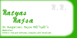 matyas majsa business card